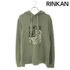 5760【人気Mサイズ】ロエベ‪☆アナグラム刺繍入りパーカー 希少カーキ 5760【人気Mサイズ】ロエベ‪☆アナグラム刺繍入りパーカー 希少‬
