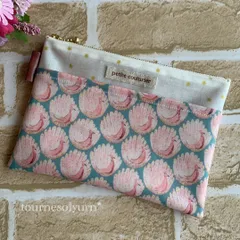 リバティ ピーコックス・オブ・グランサム・ホール ☆通帳ケース フラットポーチ