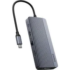 【新品・2営業日で発送】ANKER アンカー Anker USB-C ハブ (10-in-1、Dual display) グレー(A83C20A1)