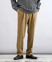 新品 未使用 JIGGYS SHOP(ジギーズショップ)ウール調セミワイドパンツ 217724 ブラウン