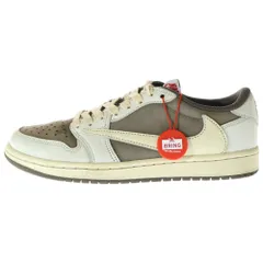 NIKE (ナイキ) ×TRAVIS SCOTT AIR JORDAN 1 Reverse Mocha トラヴィススコット エアジョーダン1 ローカットスニーカー リバースモカ US7.5/25.5cm DM7866-162
