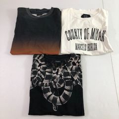 04ｍ2561∞ MARCELO BURLON マルセロブロン Tシャツ3枚セット XS/S/ブラック/ホワイト/コットン/中古品