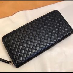 イタリアンカーフレザー 長財布 本革　ブラック　財布