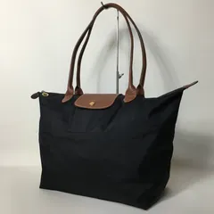 2507-149｜美品｜ロンシャン トートバッグ ナイロン レザー ブラック
