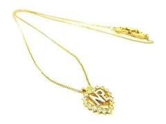 ■極美品■ NINA RICCI ニナリッチ ラインストーン ネックレス ペンダント アクセサリー レディース ゴールド系 DE5848