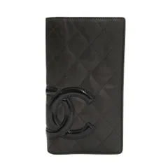 CHANEL シャネル  長財布 ココマーク カンボンライン ブラウン系  [240101413897]