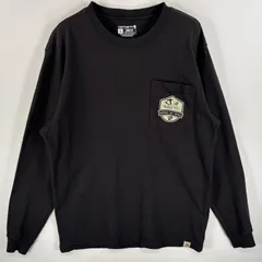 古着 カーハート Carhartt 長袖Tシャツ 両面 ラバープリント LOOSE  FIT 胸ポケ S  ブラック メンズ