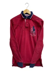 POLORALPH LAUREN (ポロラルフローレン) ラガーシャツ ポロシャツ カスタムフィット 長袖 刺繍ロゴ ビッグポニー M レッド メンズ/025