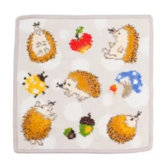 新品 フェイラー FEILER ハンカチ ハンドタオル 25cm レディース Hedgehog ハリネズミ ベージュ【ネコポス】