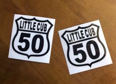 ROUTE LITTLE CUB【50】 カブ 001ステッカーお得2枚セット 小サイズ《カラー選択可》送料無料