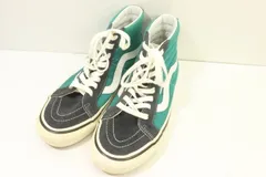 【中古】 VANS メンズスニーカー 27.5cm SK8-HI MALLARD VANS 27.5cm 紺 ネイビー 緑 グリーン ロゴ