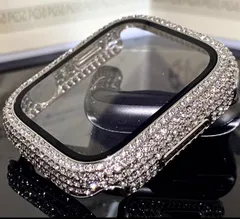 シルバー★AppleWatchカバー 保護 高級glass ケース メッキ　キラキラ　アップルウォッチ  メンズ レディース 38mm 40mm 41mm 42mm 44mm 45mm　series10　42㎜　46㎜　49㎜　入荷