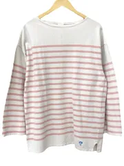 ORCIVAL (オーシバルオーチバル) バスクシャツ 長袖カットソー ボーダー  ロンT フランス製 ボートネック 1 ピンク メンズ/045