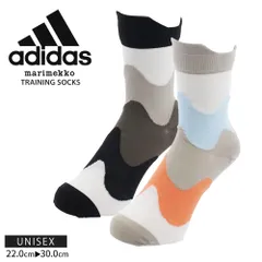 【新品】 アディダス ソックス ミッドカット レディース メンズ トレーニングソックス ジム かわいい おしゃれ クルーソックス マリメッコ コラボ 北欧 ブランド 黒 ブラック マルチカラー マリメッコ トレーニングソックス adidas