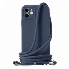 【迅速発送】Handodo 対応: Apple iPhone 12 mini ケース - iPhone 12 mini カバー ネック ショルダー ストラップ付き スマホ シリコン カバー 紐付き 斜めがけ 織りストラップ付き 調節可能なショルダー クロスボ
