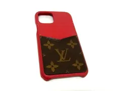 LOUIS VUITTON ルイヴィトン M69095 モノグラム バンパー iPhone11Pro 対応 アイフォン スマホケース レッド系×ブラウン系 BL7768