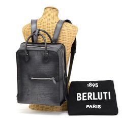 ベルルッティ Berluti プレミア ジュール スクリット レザー バックパック ヴェネチアレザー PREMIER_JOUR-V2 リュック 2WAYバッグ ブリーフケース ネログリージョ (ブラック) 正規品 中古 mbl16011