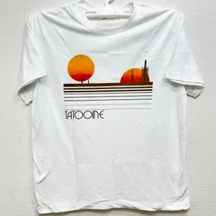 新品 未使用 Tシャツ 映画 ムービー Tシャツ タトゥイーン TATOOINE メタル ロック ロックTシャツ バンティー メンズ 半袖 ホワイト スターウォーズ 夏服 Lサイズのサムネイル