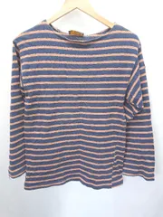 ◇ Θ Le Minor ルミノア ボーダー 長袖 Tシャツ カットソー 表記なし ネイビー ライトブラウン レディース E  【1409250033599】