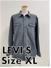 メンズ古着　LEVI'S　リーバイス　長袖カラーデニムワークシャツ　グレー　XL