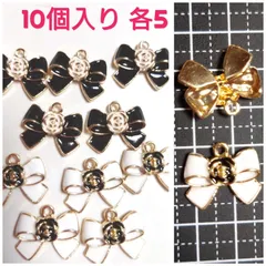 カメリアリボン チャーム10個入りのサムネイル