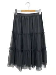 エムズグレイシー チュールティアードスカート 417124 38 ブラック IT07R432C2LC