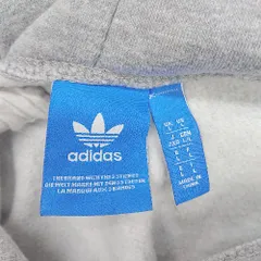 ◇ ⊇ adidas アディダス ロゴプリント 長袖 スウェットトレーナー サイズL グレー系 レディース メンズ E  【1504210013793】