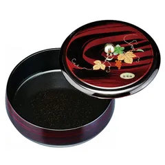 紀州塗り 6寸 19cm 菓子器 杢目ツタ 金蒔絵 お菓子入れ 和風 和室 日本製