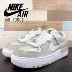 NIKE AIR FORCE1 SHADOW SE ナイキ エア フォース1 シャドウ SE ピュアプラチナム ホワイト メタリックシルバー 24cm U10270 DC5255-043
