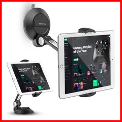 【特価】AboveTEK タブレットホルダー 粘着ゲル吸盤付き 吸盤 強力 スマホスタンド（1/4インチカメラアダプター付属） 360度回転の卓上タブレットスタンド 車のフロントガラス、キッチン、ベッドサイドテーブルに最適 iPadホルダー 4インチ~11イン