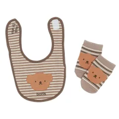 【特価セール】ミッフィー[ベビー用品]ベビーセット ビブ＆ソックス/ボリス [スモール・プラネット] ボーダー ディックブルーナ