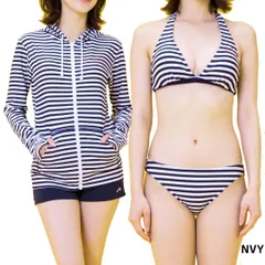 ラスティ RUSTY 936-693(2016ss) レディース水着 ビキニ&ラッシュガード セットアップ 936693 　NVY　ラッシュガード、ボードショーツ、ビキニセット　UVカット 日焼け対策のサムネイル