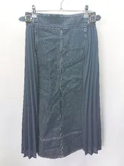 ◇ grove グローブ ロング丈 フレア スカート サイズL ネイビー レディース E  【1406050073824】