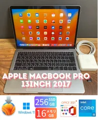 ［美品］Apple MacBook Pro 13inch 2017/Core i5 2.3GHz/16GB/SSD256GB/Windows11/Office 2021/Ri307