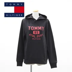 送料無料 アウトレット TOMMY HILFIGER トミーヒルフィガー レディース トップス ロゴフーディー 裏起毛パーカー 秋冬 #41058 WP1492F M ブラック