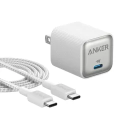 新品 Anker Nano Charger (35W) with USB-C & USB-C ケーブル ホワイト
