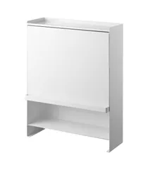 特別価格　コンロ横 大容量 tower キッチンラック タワー 約W38×D16.3×H49.2cm ホワイト 調味料ラック 汚れをガード 隠せる 前が開く 】 2009 完成品 【 山崎実業(Yamazaki)