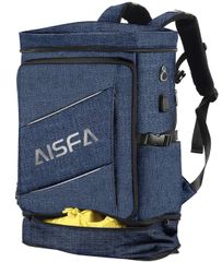 [Clearance Sale] Business PC Backpack 30L 17-inch Large Capacity with USB Charging Port, Square Shape, Outdoor Business Backpack, Travel, Hiking, Rucksack, Commuting, School Backpack for Men, College Students [AISFA] Shoe/Lunch Box Storage