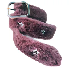 【即発】ファーベルト fancy fur long belt グレー AFB 即発】ファーベルト fancy fur long belt グレー AFB