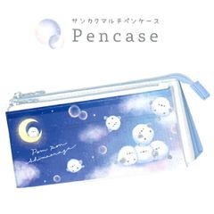 【１個】シマエナガステーショナリーサンカクマルチペンケース225200/ぽんぽんシマエナガk2025年3月女の子かわいい文房具ペンケースポーチ小物入れ