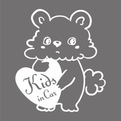 ポメラニアン　キッズインカー　車ステッカー　Kids in car