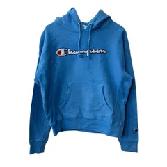 Champion ロゴスウェット パーカー S ライトブルー チャンピオン フーディー リバースウィーブ 古着卸 アメリカ仕入 a708-6093