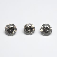 グレーブラウン スモーキーカラー ダイヤモンド ルース 0.3ct3個セット
