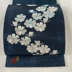 正規品人気袋帯 美品 逸品 松皮菱 草花 相良刺繍 茶紫 お太鼓柄 正絹 ☆☆☆☆☆ 仕立て上がり