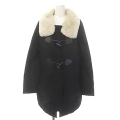 ヒステリックグラマー HYSTERIC GLAMOUR 0134AC02 ダッフルコート ダウンコート アウター ミドル丈 フェイクファー F 黒 ブラック アイボリー /ES ■GY03のサムネイル