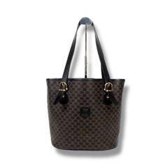 CELINE セリーヌ マカダム柄 バケツ型 トートバッグ ブラウン - メルカリ