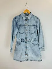 ZARA(ザラ) ライトブルー デニム ワンピース m ー L