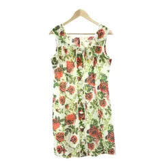 Super Beauty スーパービューティー  ノースリーブワンピース サイズ:42  ホワイト/レッド/グリーン  レディース 総レース 花柄 総柄　240001120575