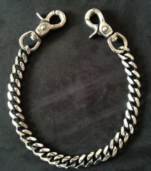 メンズ サクサクさま専用 銀厚ウォレットチェーン大小クリップ キー