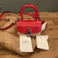 新品 未使用 タグ付き Christian Louboutin クリスチャンルブタン保存袋付 ミニ カゴバッグ 赤  レッド